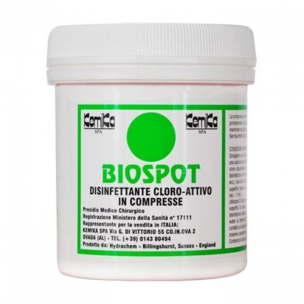 Detergente desinfectante en pastillas a base de cloro