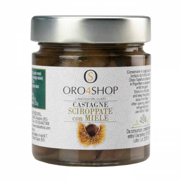 Castañas en almíbar frescas