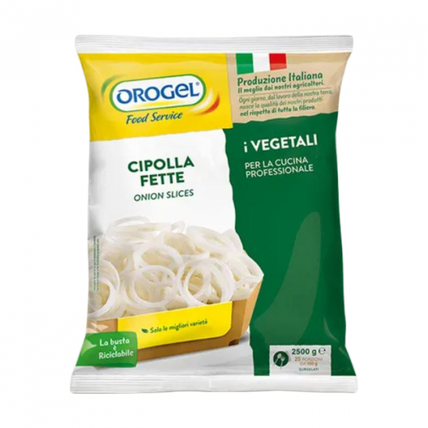 Frozen sliced white onions