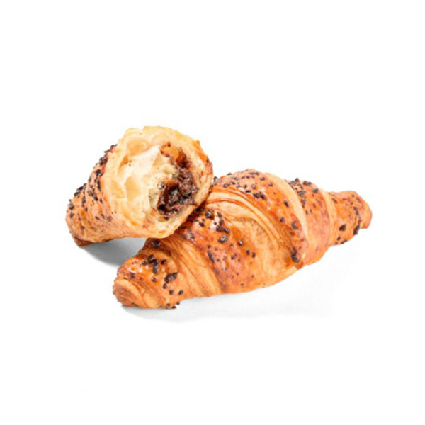 Mini croissants de chocolate y avellanas