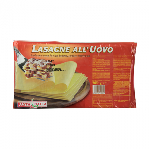 Pasta fresca de huevo para lasaña