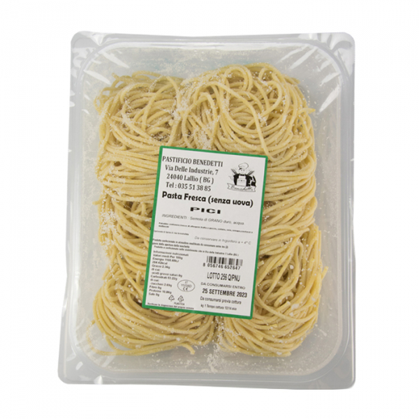 Pici de sémola de trigo duro frescos