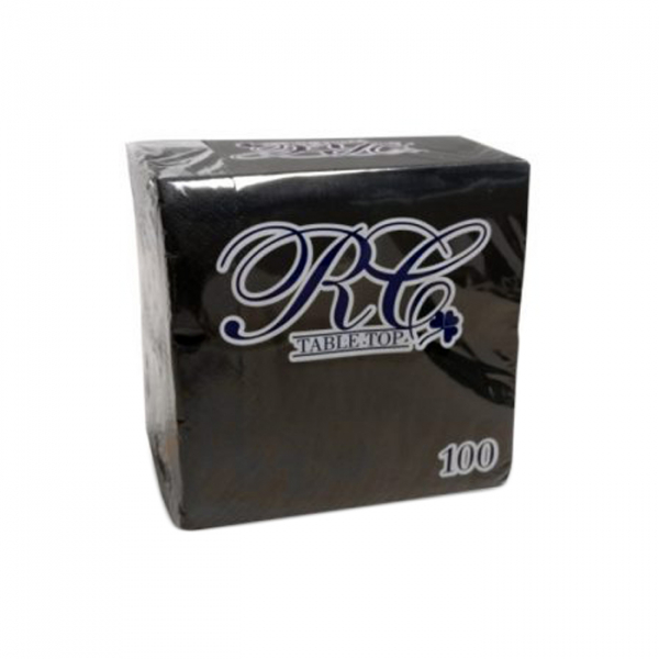 Black paper napkins cm.25x25