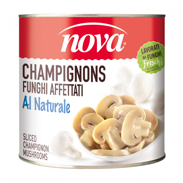 Champiñones al natural en lata