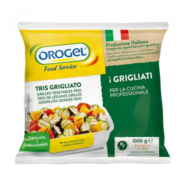 Frozen grilled vegetable trio