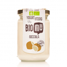 Yogurt intero alla nociolla, in vasetto di vetro richiudibile e 100% riciclabile venduto da Orobica Food